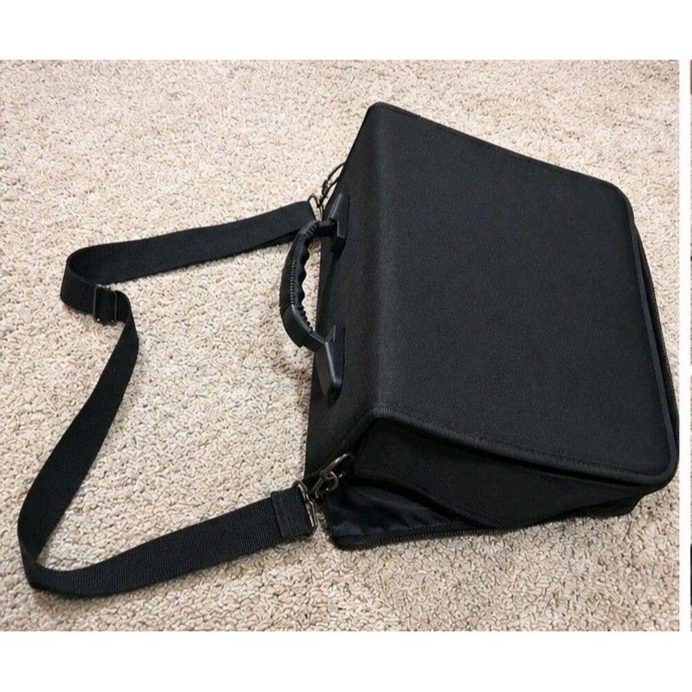 Vintage Init Large Capacity CD DVD Disc Storage Binder Carry Case Bag Black